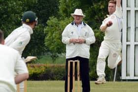 BLINKHORN MAKES A NOISE -- Gareth Blinkhorn, whose five-wicket haul raced title-chasing Papplewick and Linby to an easy victory at home to Worksop.