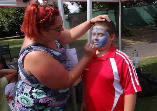 Facepainting fun and games at the event on Titchfield Park in Hucknall