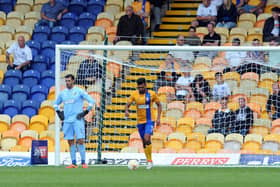Mansfield Town v Cheltenham
'Keeper, Scott Shearer and Mal Benning ponder the wonder strike that levelled things up a the One Call Stadium on Saturday.