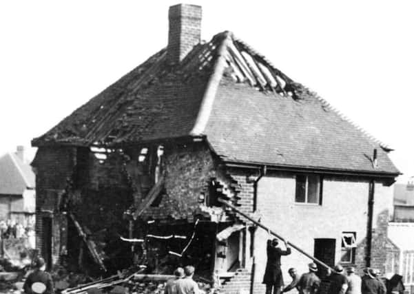The house on Laughton Crescent, on the Ruffs Estate, where the plane crashed in September 1940.