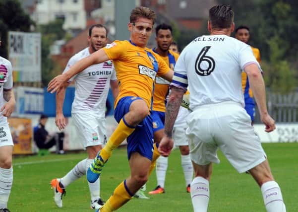 Mansfield Town v Barnet.
Danny Rose launches into a masked crusade against the Barnet defense.