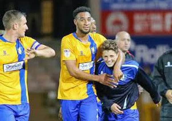 Mansfield Town's players at the end of the match - Pic Chris Holloway