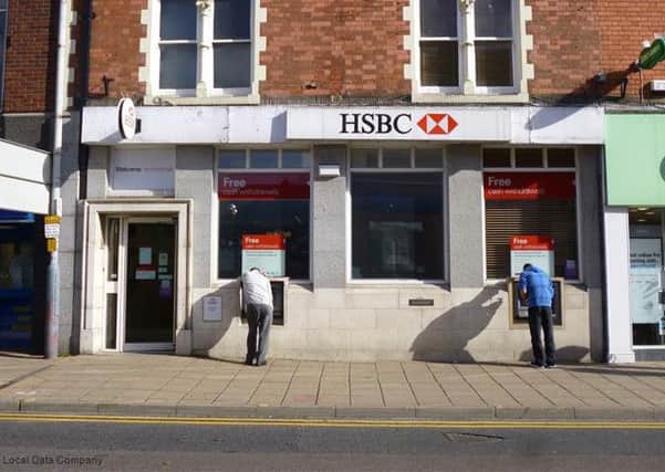 CLOSING DOWN -- the Hucknall High Street branch of HSBC.