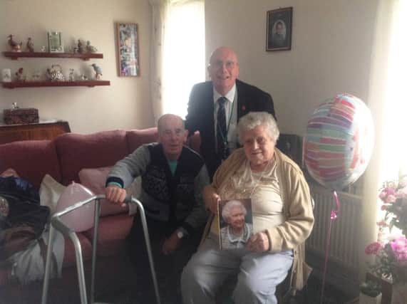 Councillor John Wilmott meets with a 100-year-old constituant.