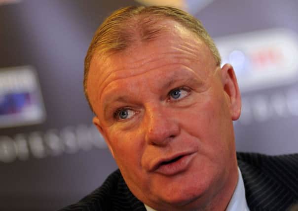 New Mansfield Town manager, Steve Evans at a press conference at the One Call Stadium on Wednesday.