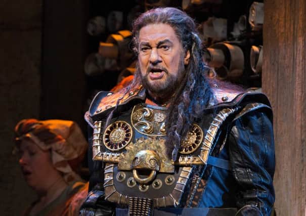 Placido Domingo in Metropolitan Opera's production of Nabucco. Photo by Marty Sohl