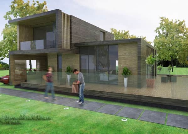 An artist's impression of one of the luxury holiday lodges set to be built at Goosedale in Papplewick.