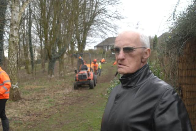 David Inglis, who lives behind the park,w as glad to see some of the trees cut down as they had been left to overgrow for decades, he said.