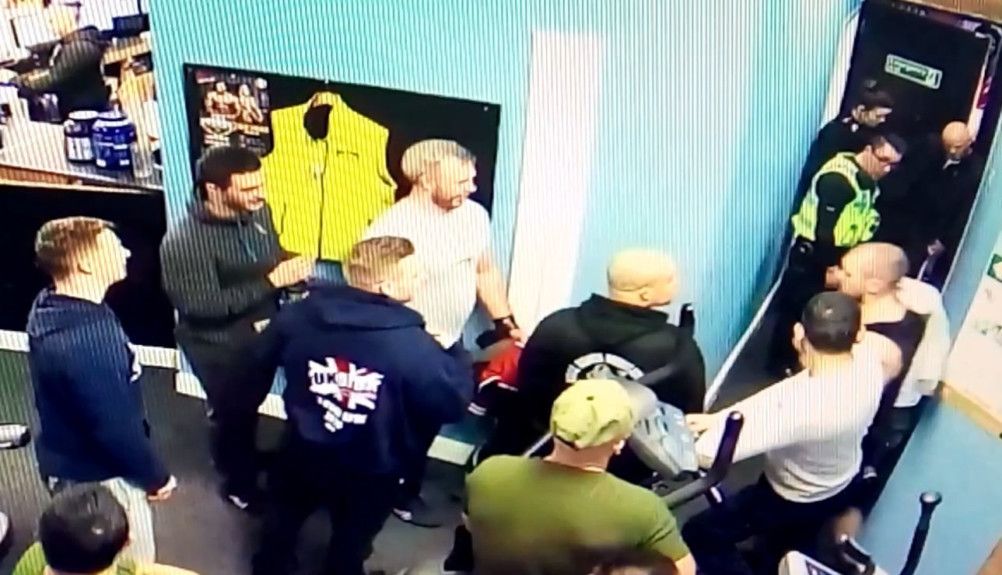 VIDEO: Watch the dramatic moment bodybuilders wrestle suspected bogus ...