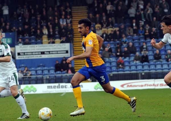 Mansfield Town v Plymouth Argyle.
Mal Benning