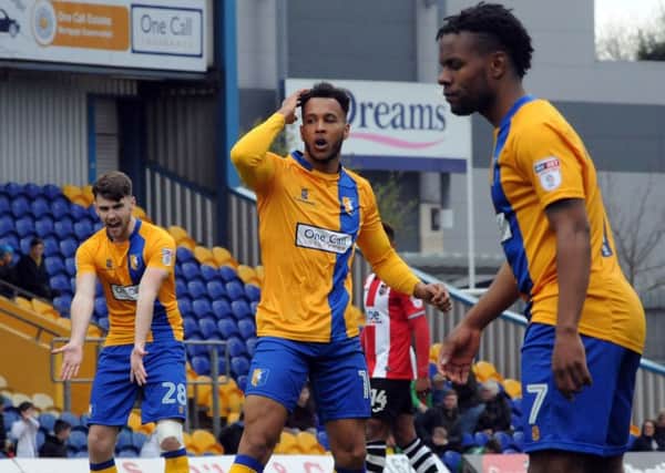 Mansfield Town v Exeter.
The frustration shows on the Stags.