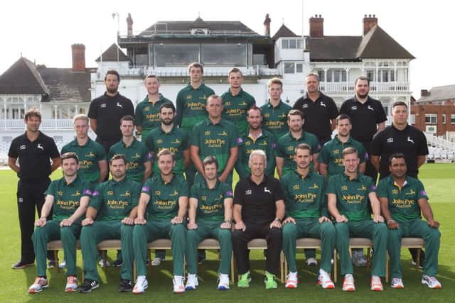 Notts cricketers in their Royal London One Day kit