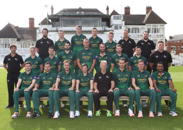 Notts cricketers in their Royal London One Day kit