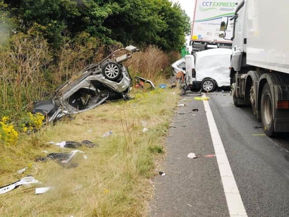 The scene of the crash. Photo - Thames Valley Police