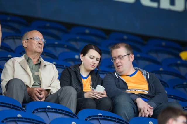 Mansfield Town vs Middlesborough - Mansfield fans at the game against Middlesborough - Pic By James Williamson