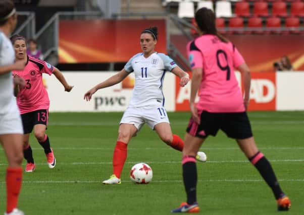 Jade Moore in action for England. Photo by Joe Perch.