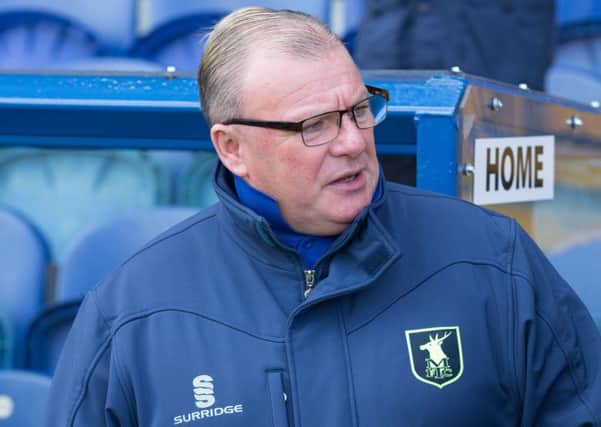 Mansfield Town v Grimsby Town - Mansfield Town manager Steve Evans - Pic By James Williamson