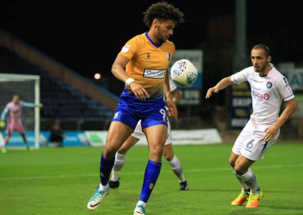 Mansfield Town v Wycombe Wanderers at the One Call Stadium - Sky Bet League Two, Tuesday September 12th 2017. Mansfield player Lee Angol. Picture: Chris Etchells