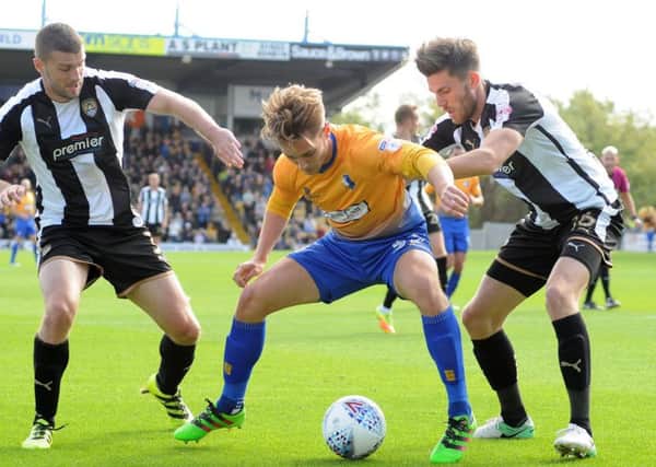 Mansfield Town v Notts County. Danny Rose in first half action. Photo by Anne Shelley