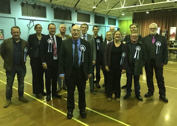 Coun John Wilmott, front, with fellow Ashfield Independents.