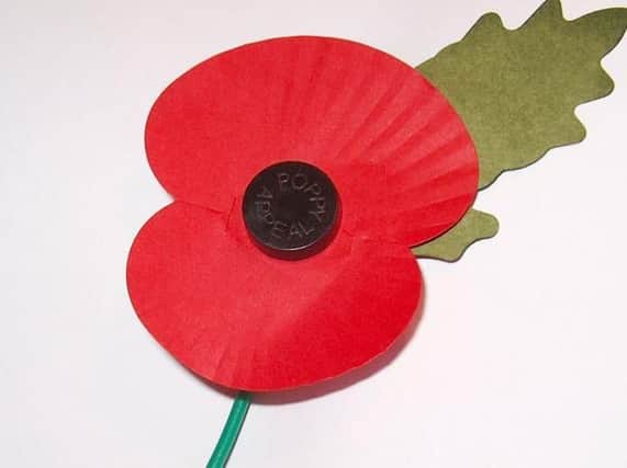 A poppy tin was stolen from a shop in Southwell.