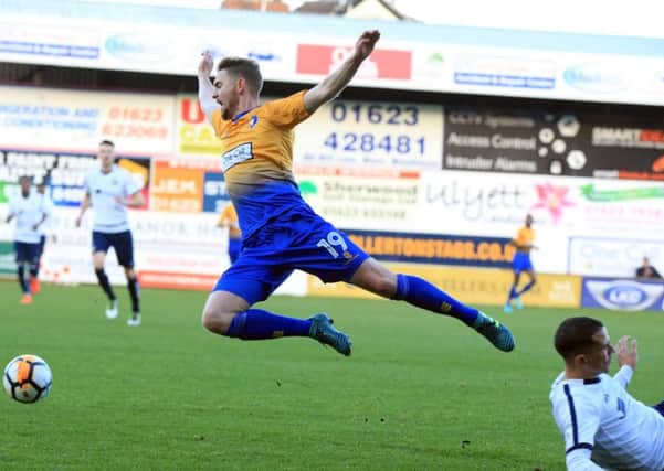 Mansfield Town v Guiseley in The Emirates FA Cup Round Two - Sunday December 3rd 2017. Mansfield player Johnny Hunt. Picture: Chris Etchells
