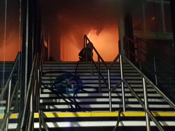 Nottinghamshire Fire and Rescue Service tweeted this picture from the scene at Nottingham railway station