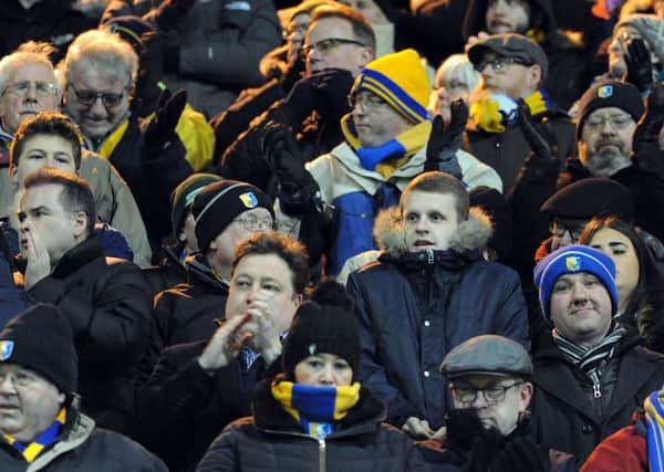 Stags v Cardiff fans.