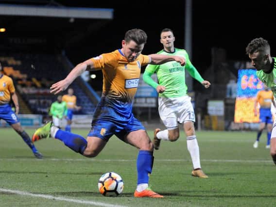 Alex MacDonald in action for Stags.