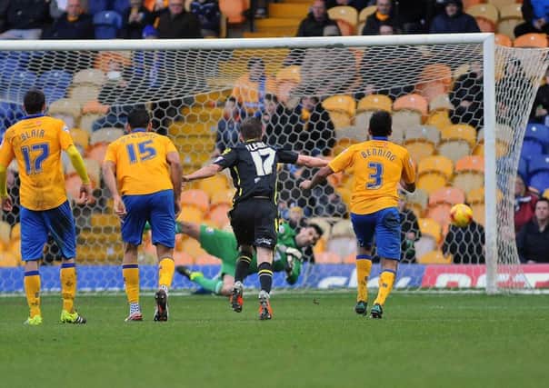 Mansfield Town v Morecambe - Skybet League Two - One Call Stadium - Saturday 6 Feb 2016 - Photographer Steve Uttley

Scott Shearer save the first penalty