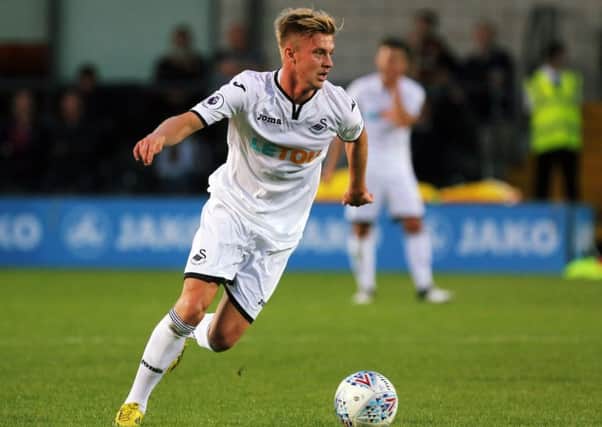 Pictured: Adam King of Swansea City in action Wednesday 12 July 2017
Re: Pre-season friendly, Barnet v Swansea City FC at The Hive, London, UK