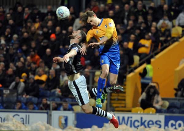 Mansfield Town v Lincoln City. Danny Rose in first half action.