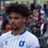 Lee Angol - among today's goalscorers - Pic By James Williamson