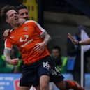 Picture by Gareth Williams/AHPIX.com; Football; Sky Bet League Two; Luton Town v Mansfield Town; 2/4/18  KO 15.00; Kenilworth Road; copyright picture; Howard Roe/AHPIX.com;Luton's Glen Rea celebrates putting them 2-1 ahead against Mansfield