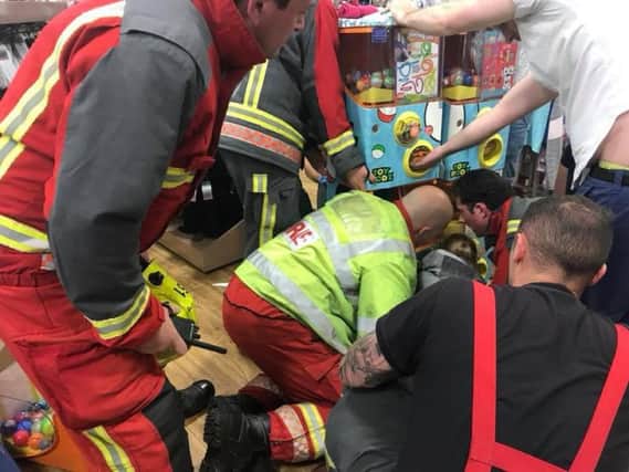 Stapleford Fire Station posted this picture of the rescue on its Facebook page.