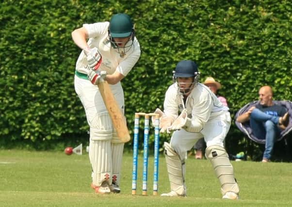 Joe New, who compiled a patient, unbeaten half-century to guide Hucknall to victory. (PHOTO BY: Chris Etchells)