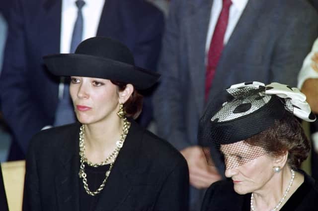 Ghislaine Maxwell attends a funeral service in 1991 (Photo: SVEN NACKSTRAND/AFP via Getty Images)