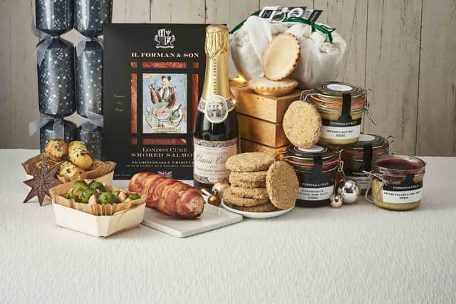 Food gift baskets:  Forman and Field Ultimate Christmas Care package, £99.95